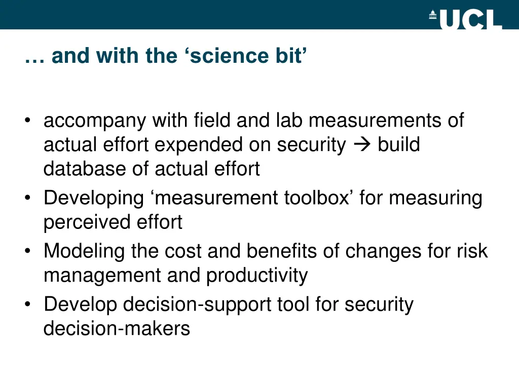 and with the science bit