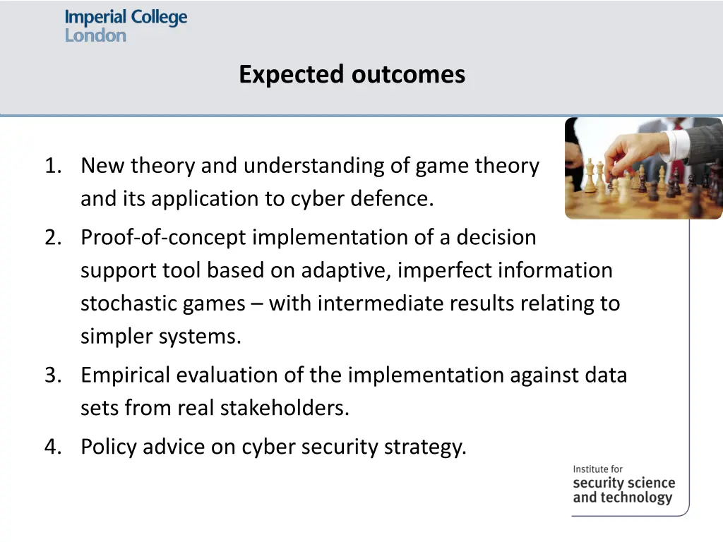 expected outcomes