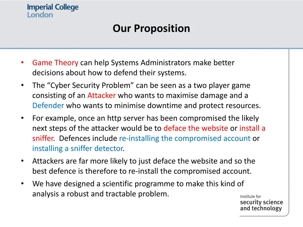 our proposition