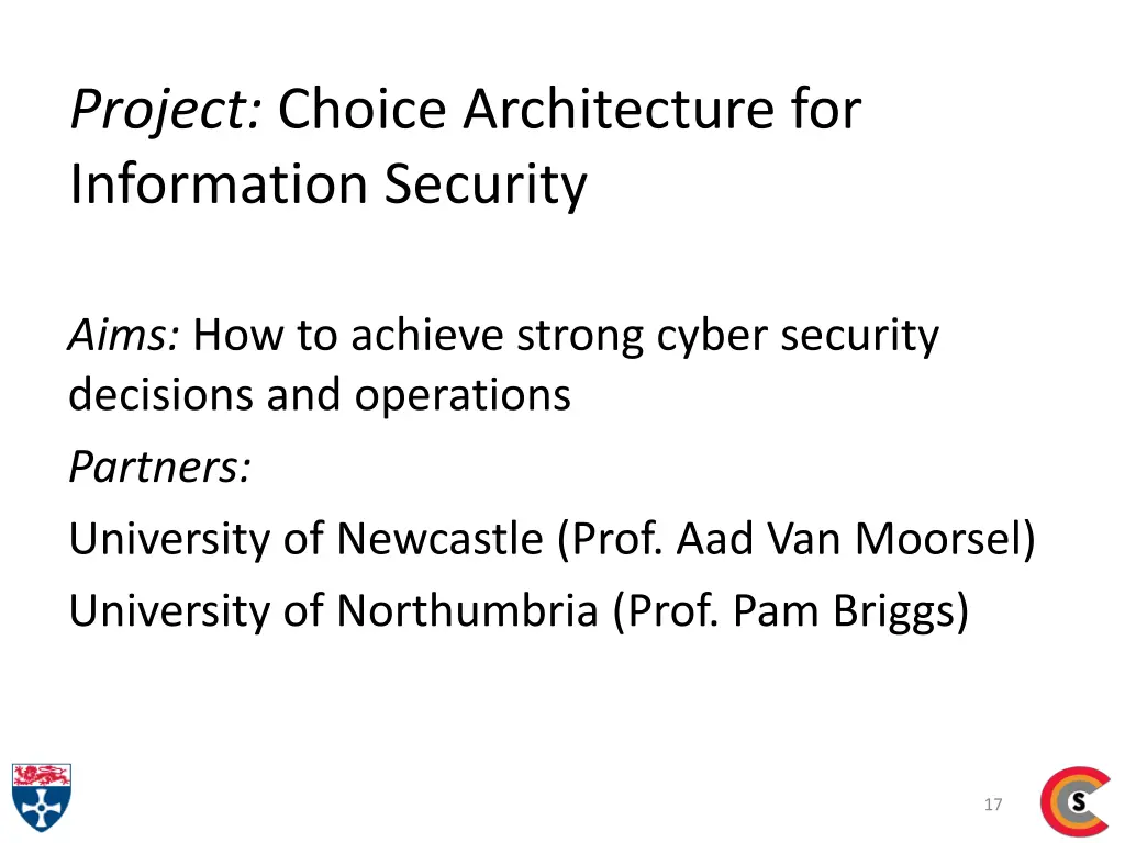 project choice architecture for information