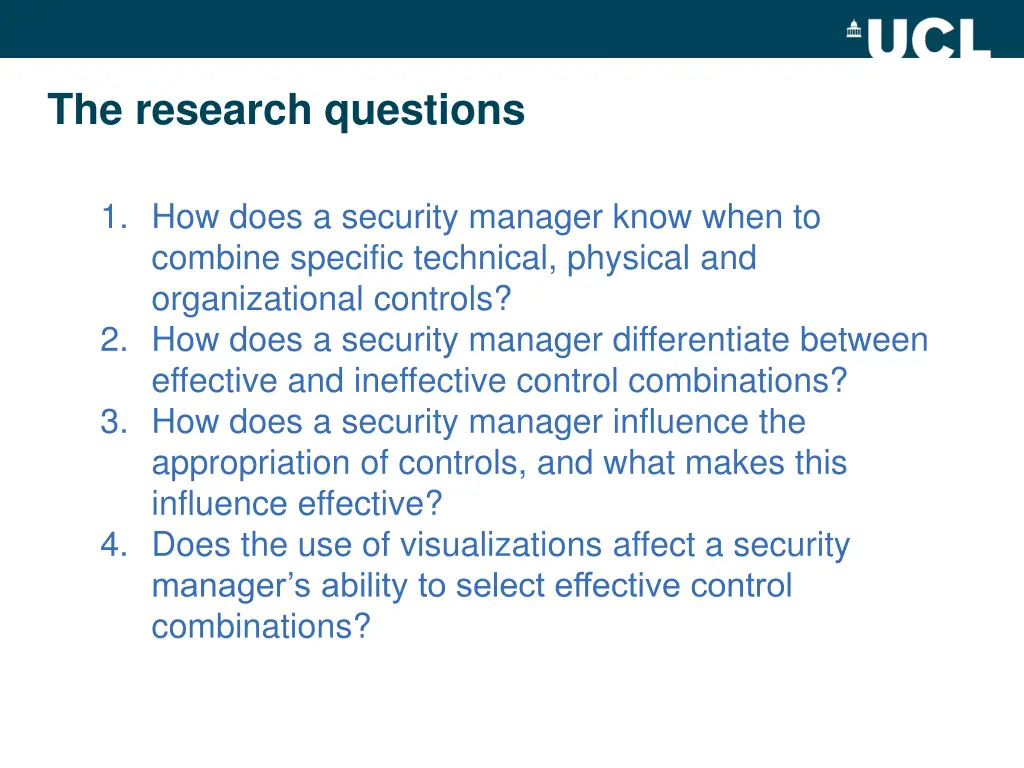 the research questions