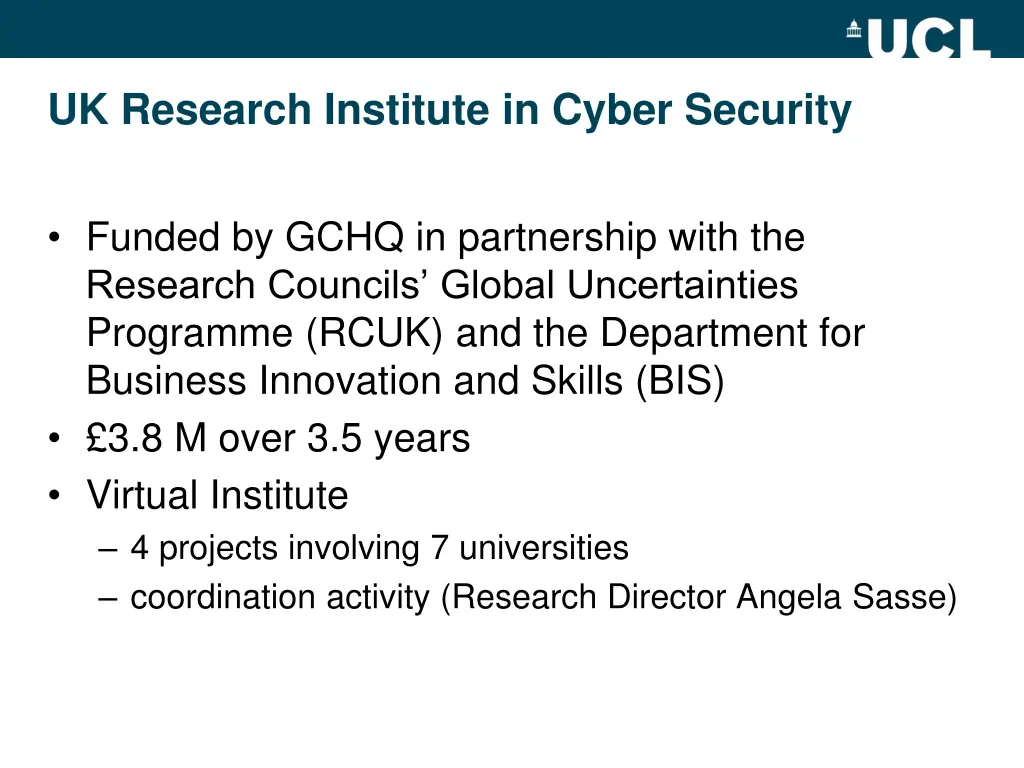 uk research institute in cyber security