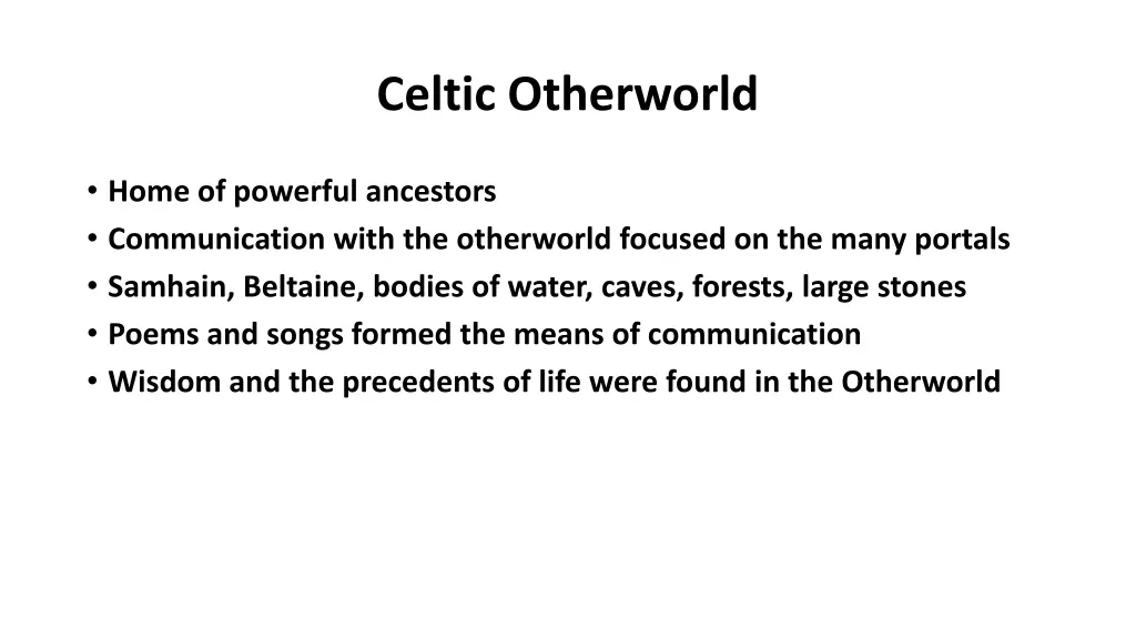 celtic otherworld