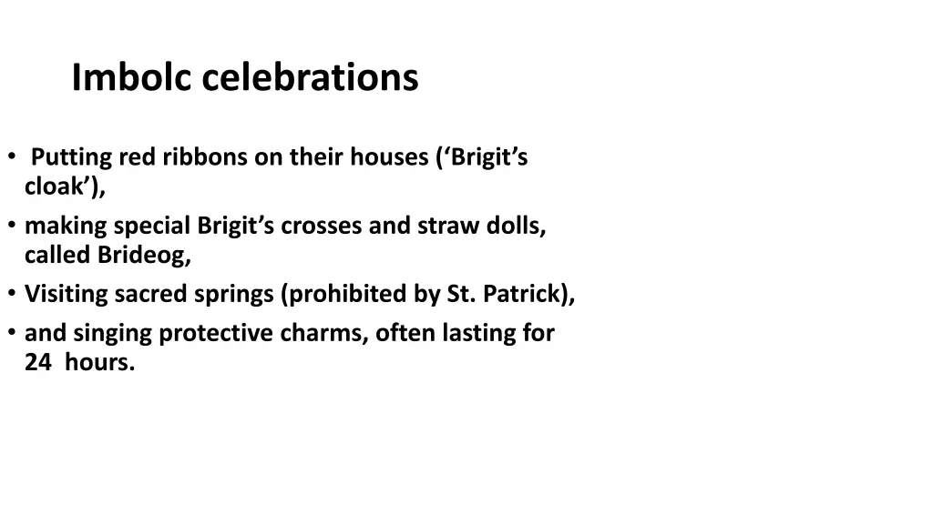 imbolc celebrations