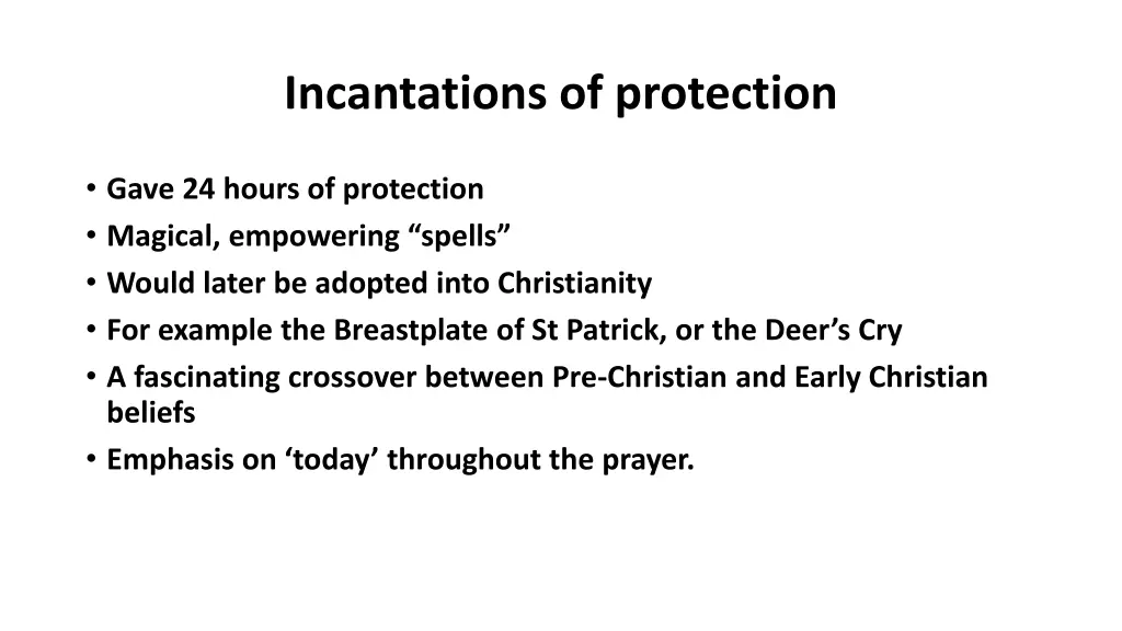 incantations of protection