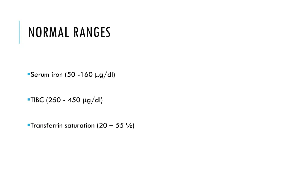 normal ranges