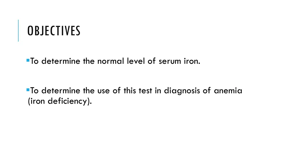 objectives