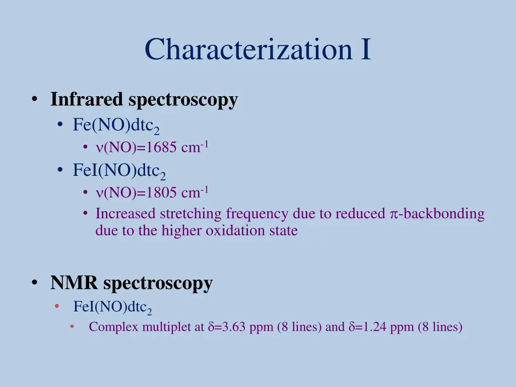 characterization i