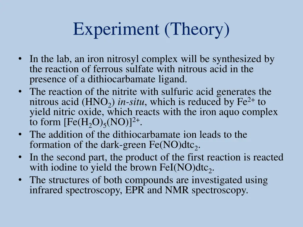 experiment theory