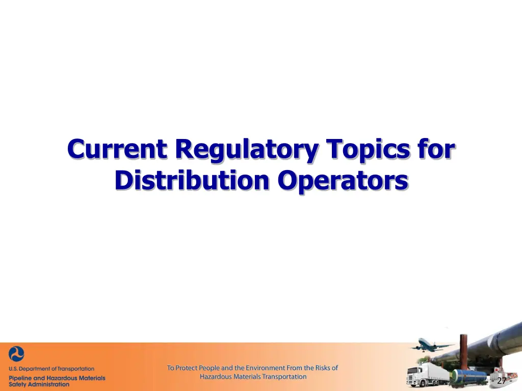 current regulatory topics for distribution