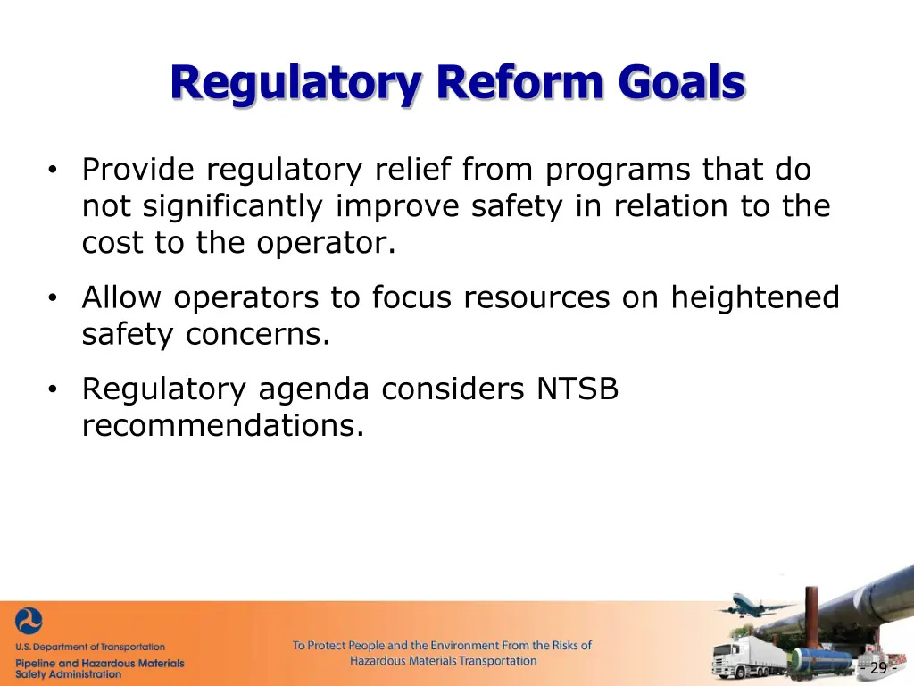 regulatory reform goals