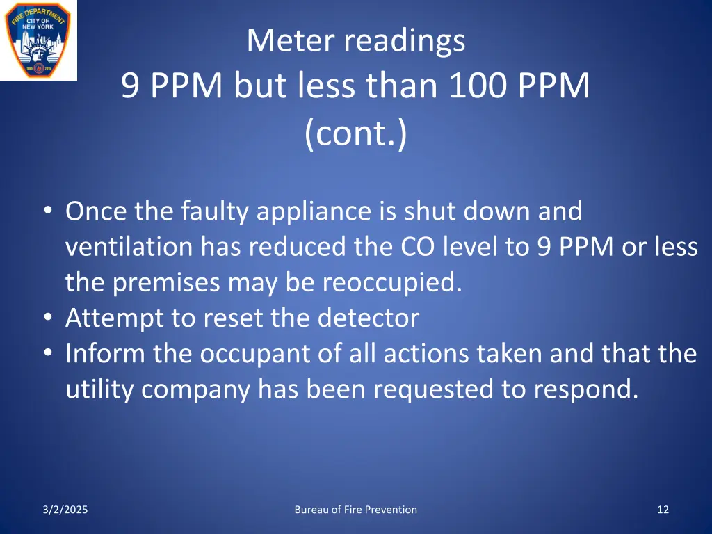meter readings