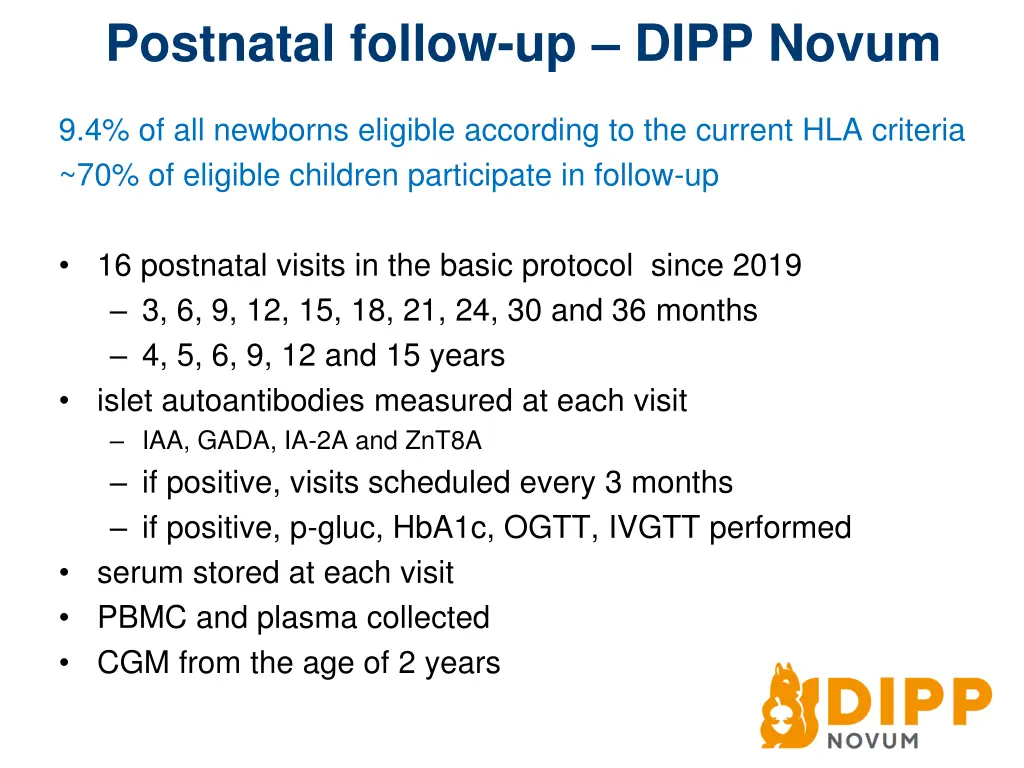 postnatal follow up dipp novum