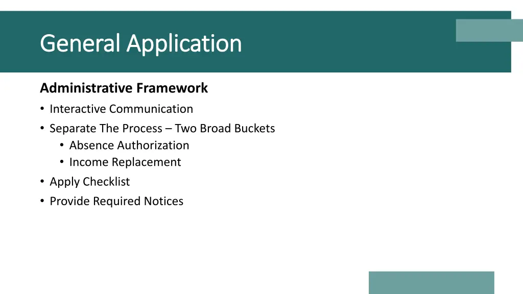 general application general application