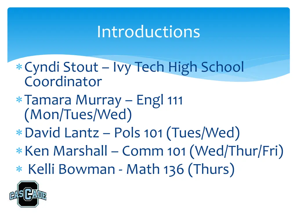 introductions