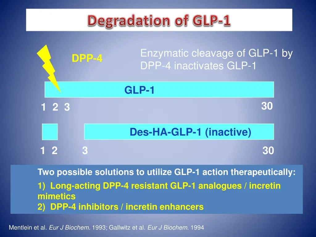 enzymatic cleavage of glp 1 by dpp 4 inactivates