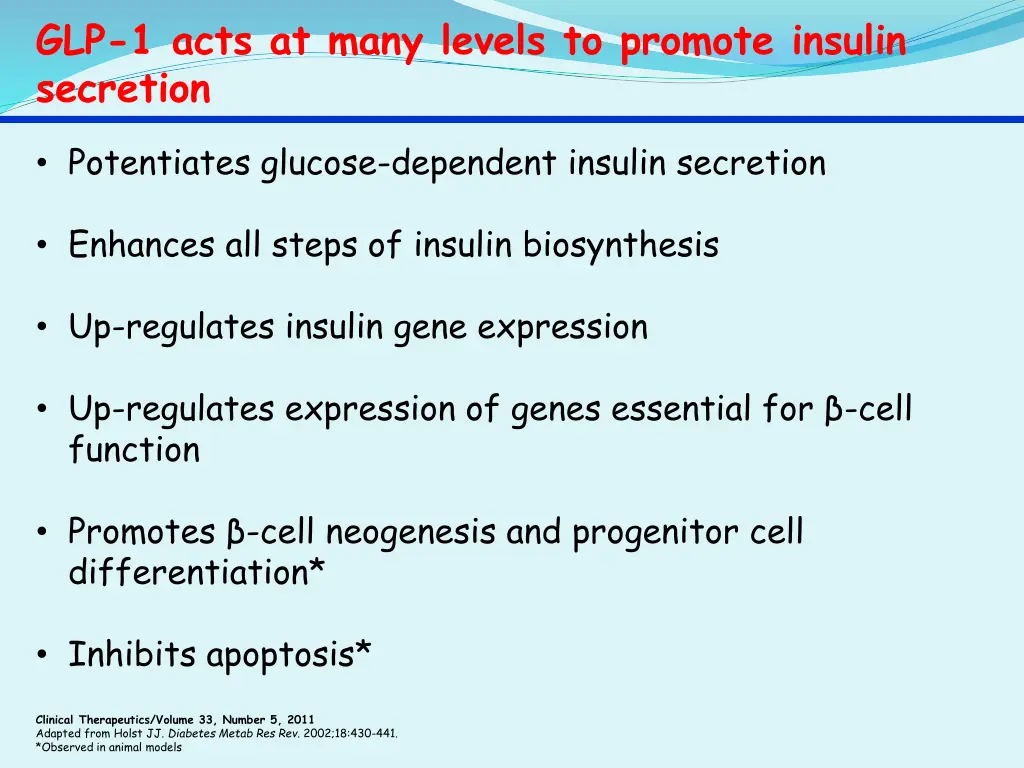glp 1 acts at many levels to promote insulin