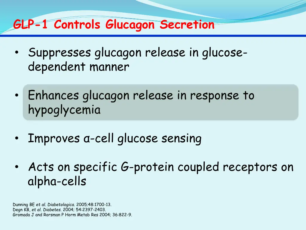 glp 1 controls glucagon secretion