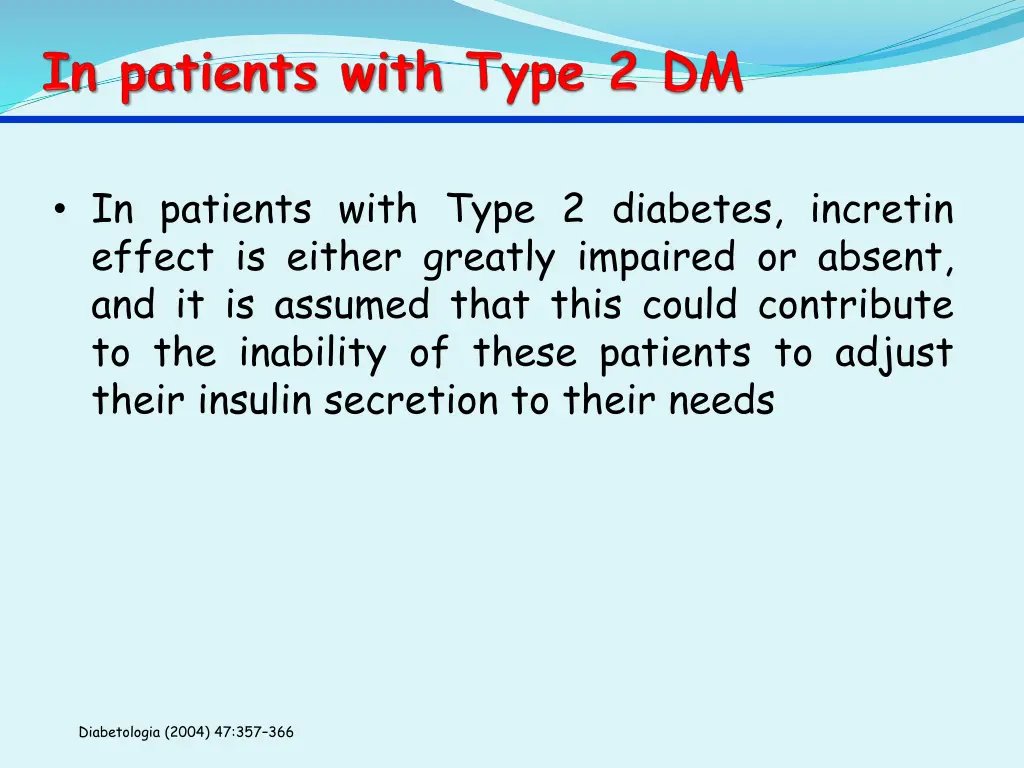 in patients with type 2 diabetes incretin effect