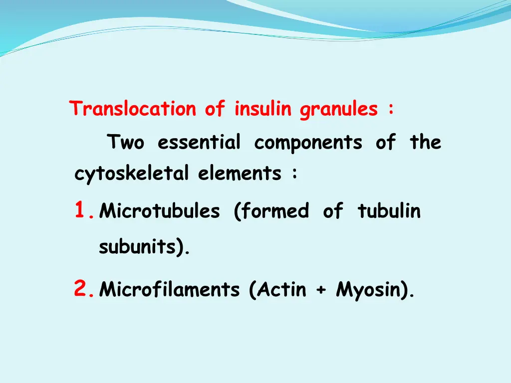 translocation of insulin granules two essential