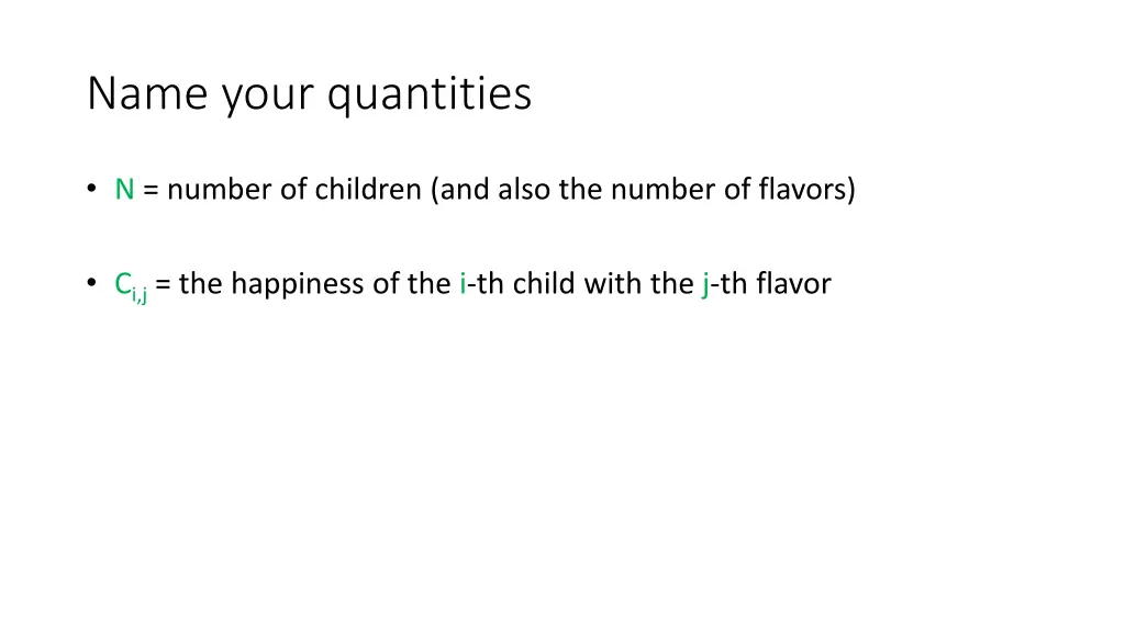 name your quantities