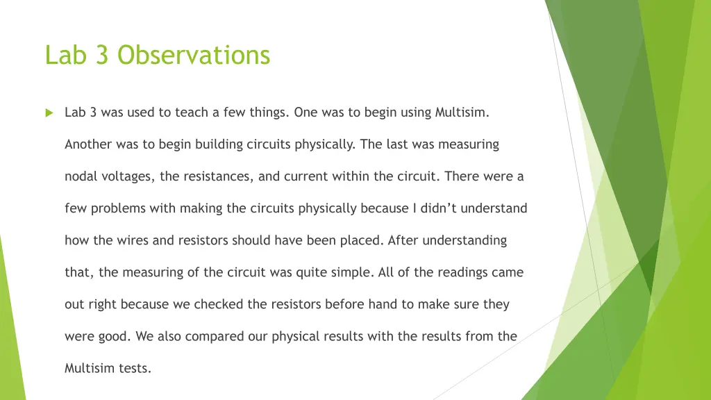 lab 3 observations