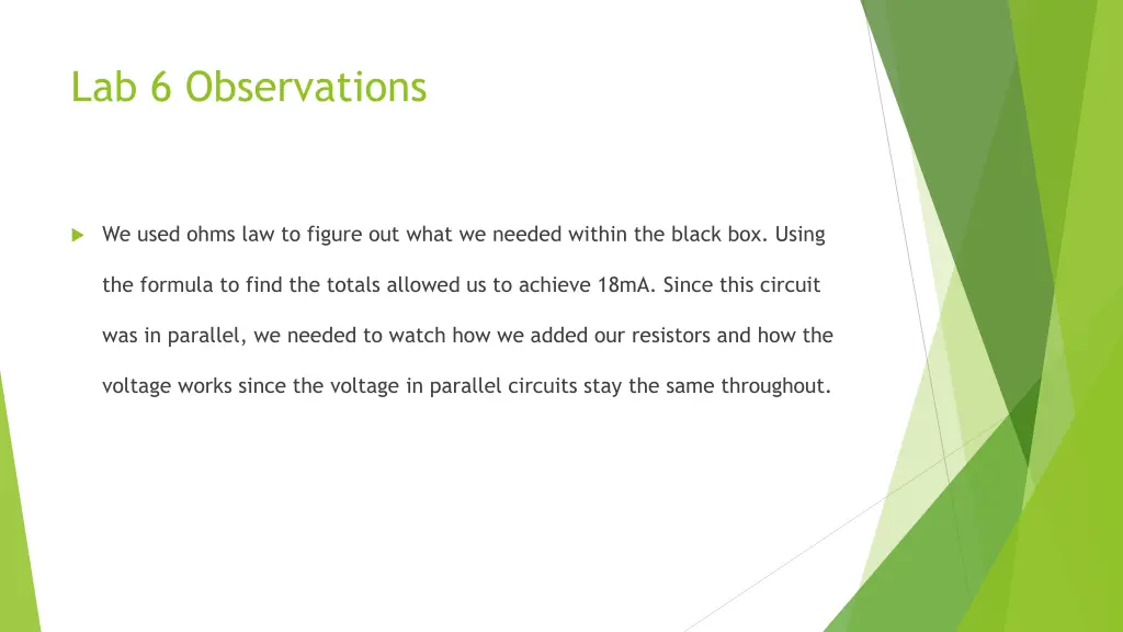 lab 6 observations