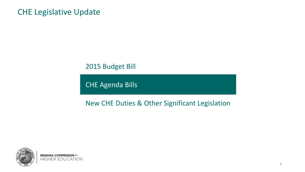 che legislative update 1