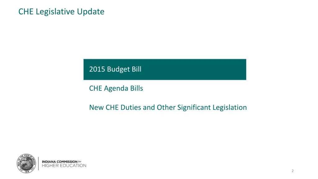 che legislative update