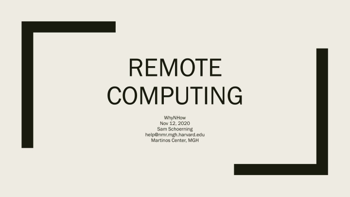 remote computing