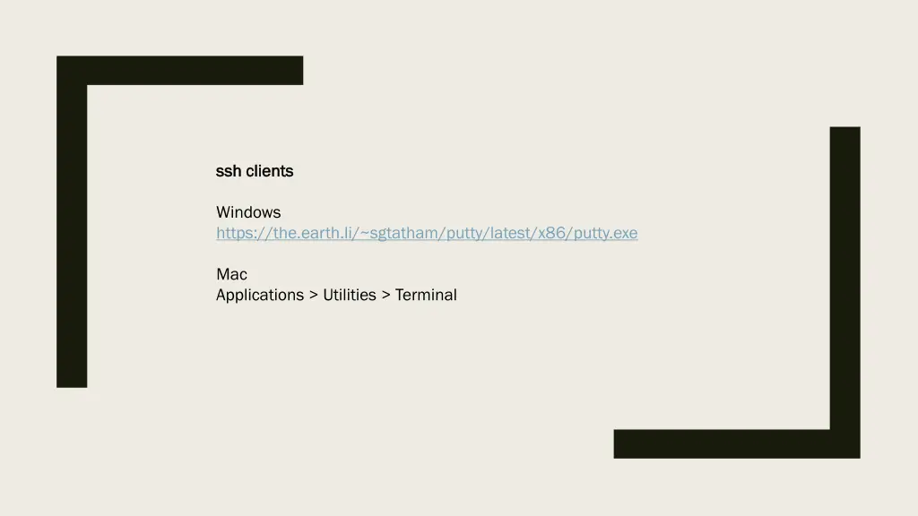 ssh ssh clients clients