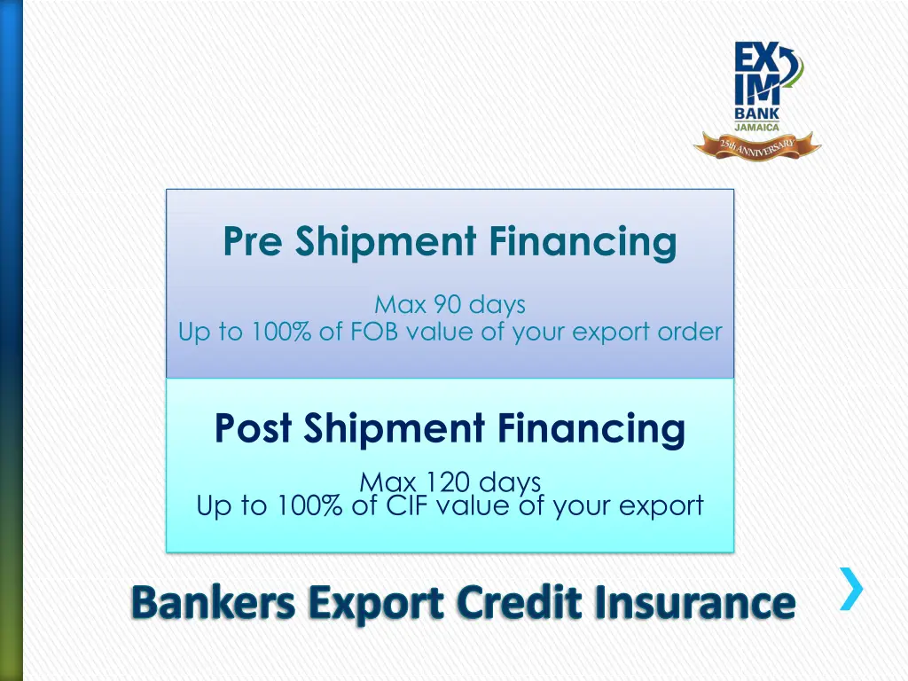 pre shipment financing