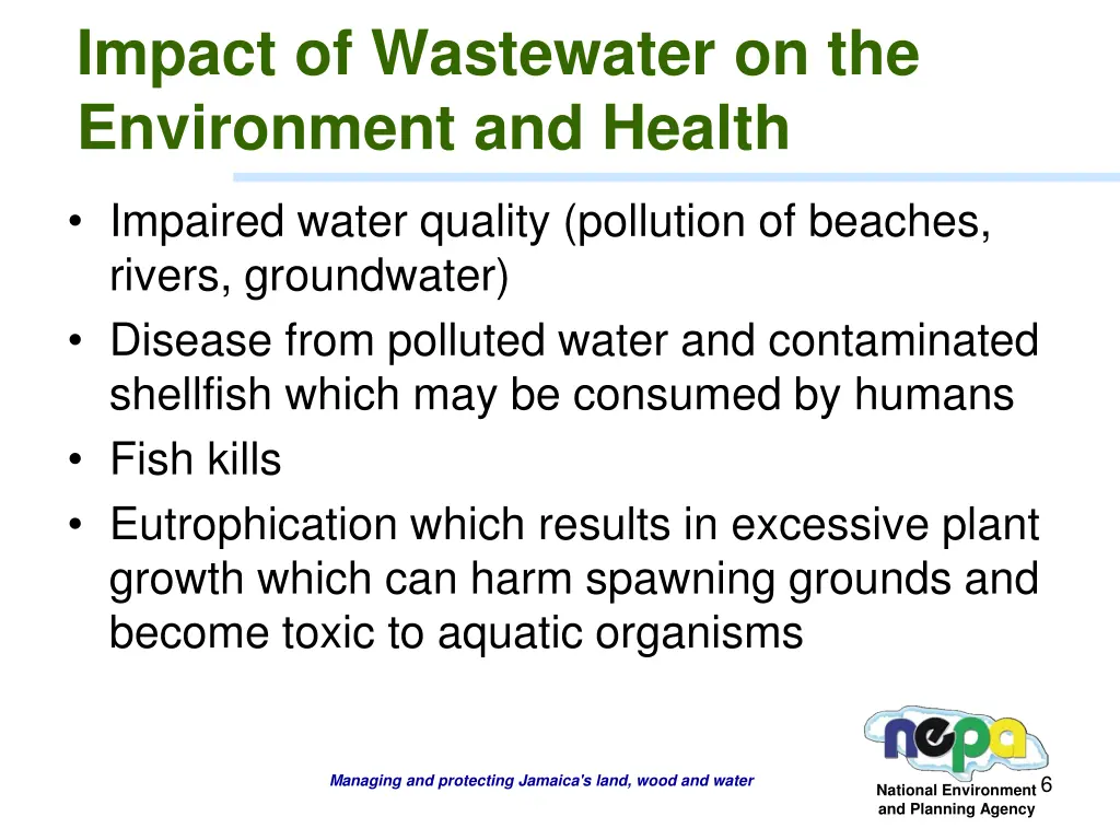 impact of wastewater on the environment and health