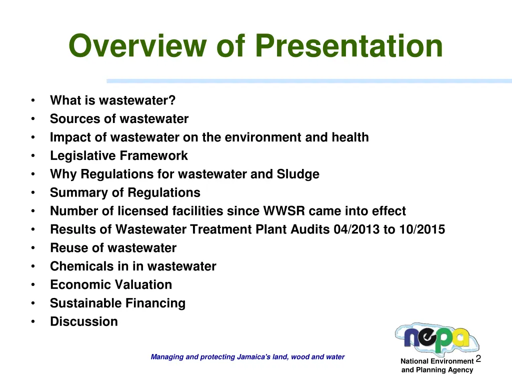 overview of presentation