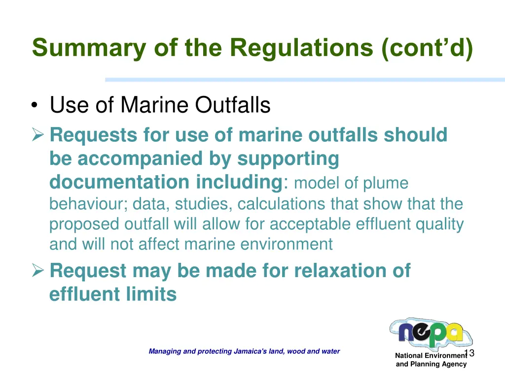 summary of the regulations cont d 3