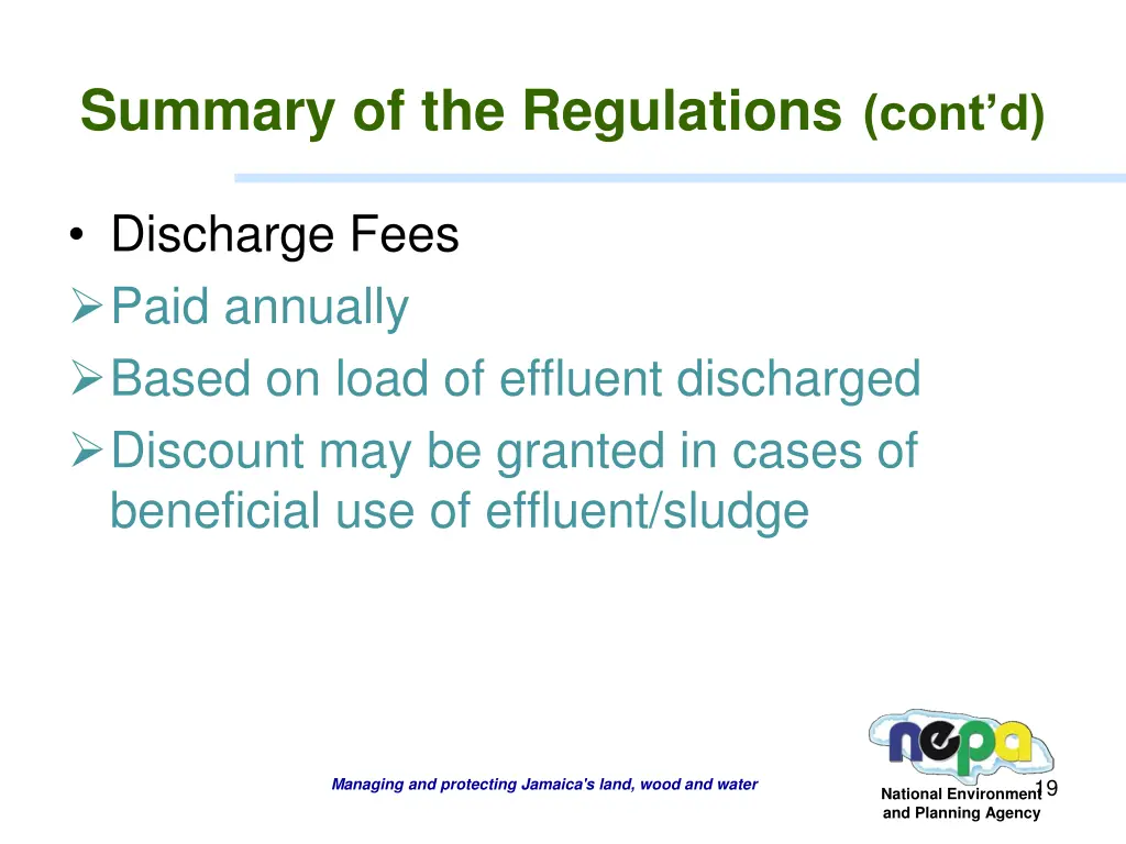 summary of the regulations cont d 9