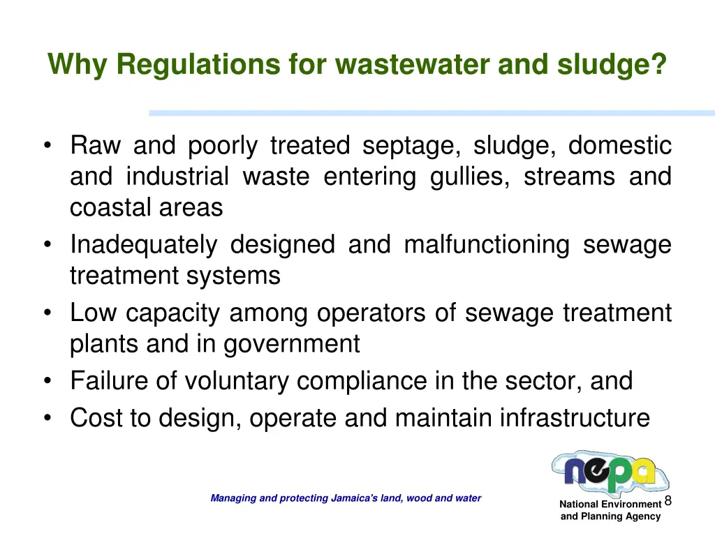 why regulations for wastewater and sludge