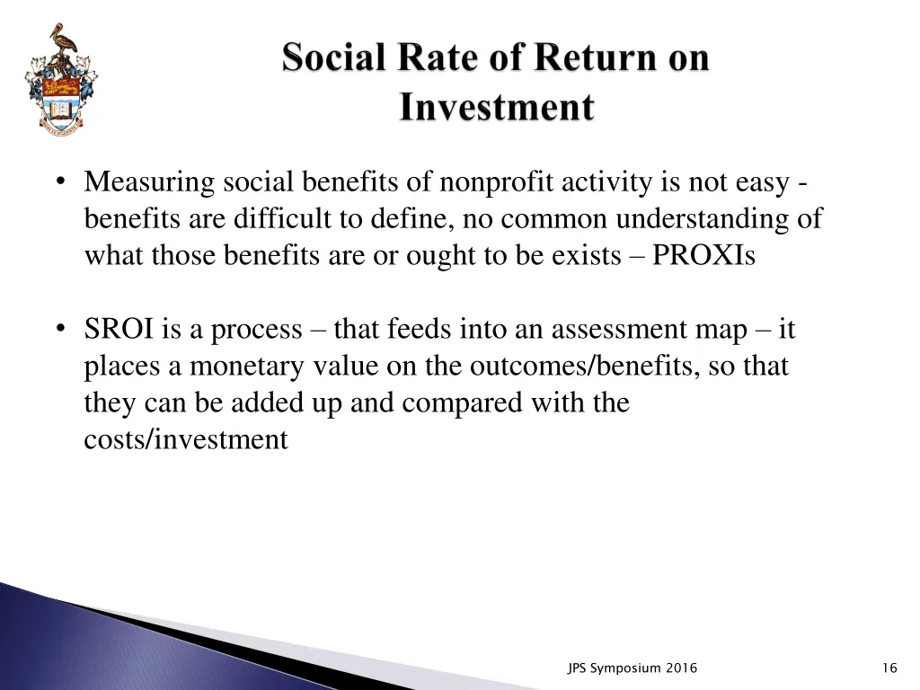 measuring social benefits of nonprofit activity