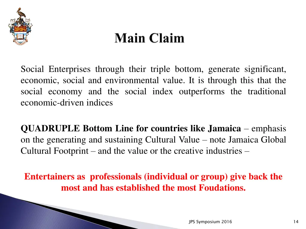 social enterprises through their triple bottom