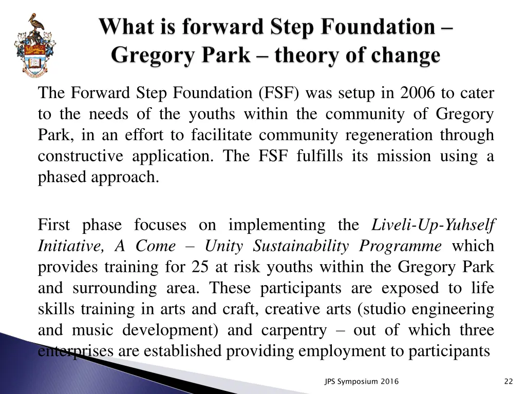 the forward step foundation fsf was setup in 2006