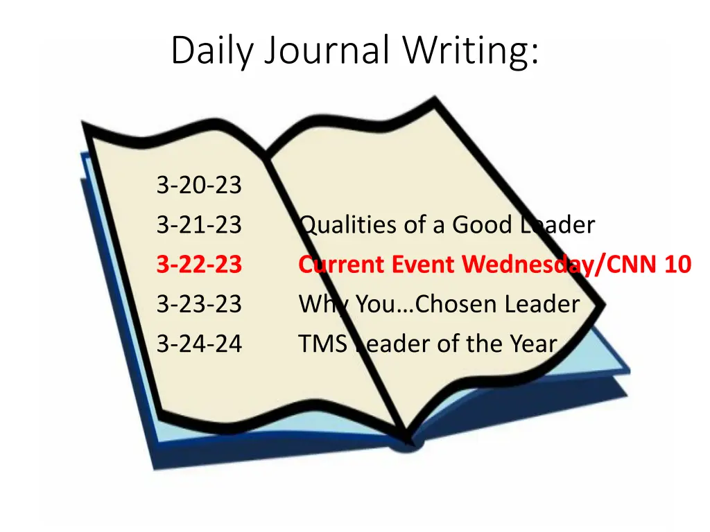 daily journal writing