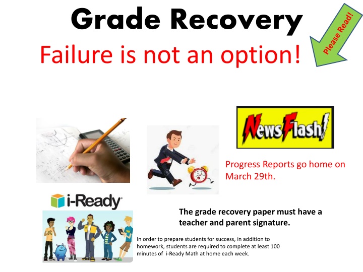 grade recovery failure is not an option