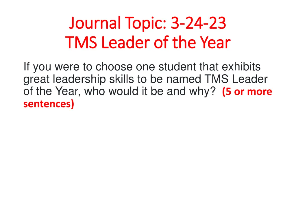 journal topic 3 journal topic 3 24 tms leader