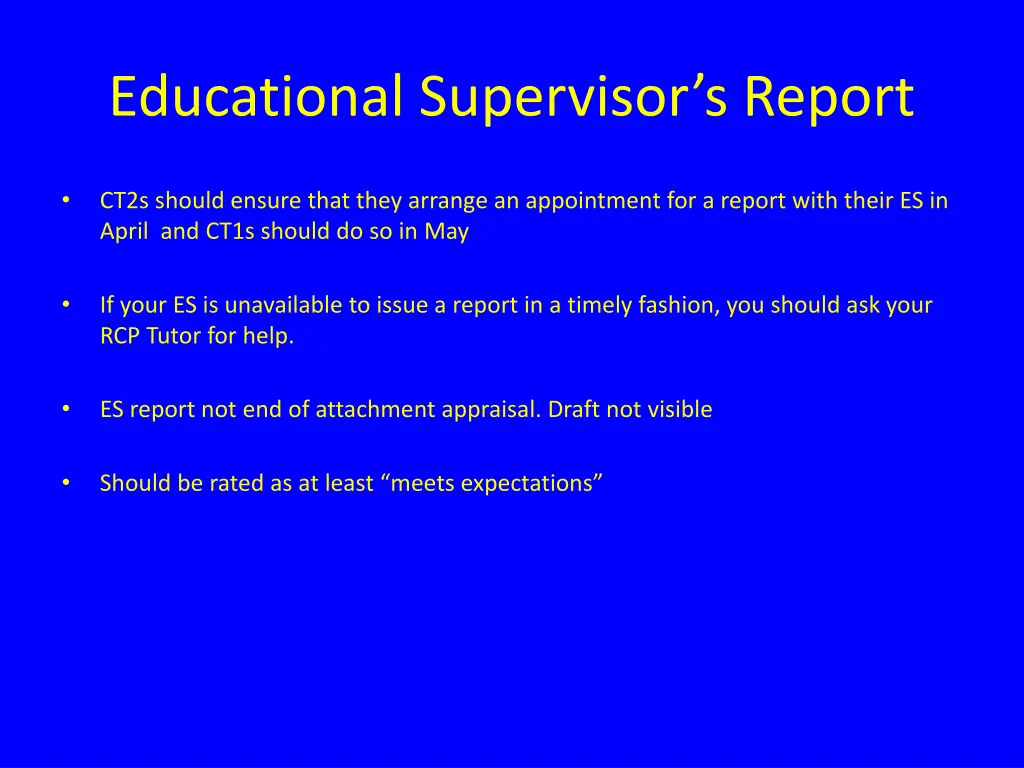 educational supervisor s report