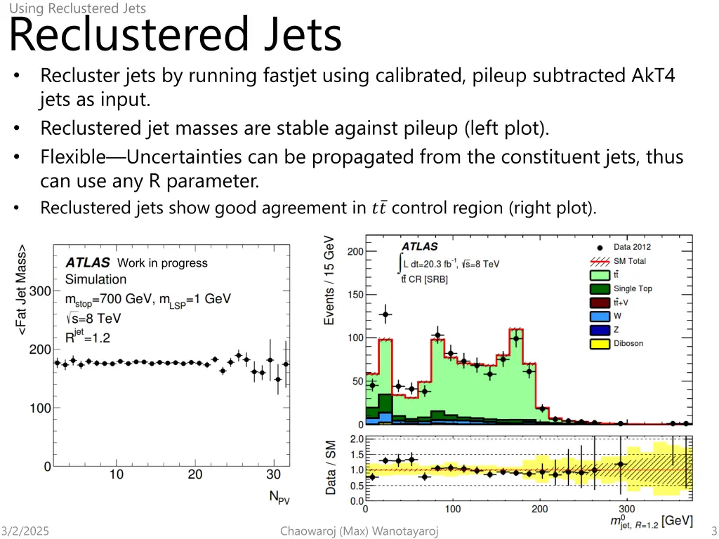 using reclustered jets