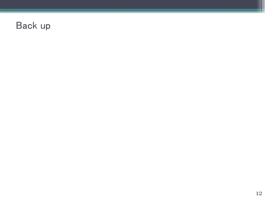 back up