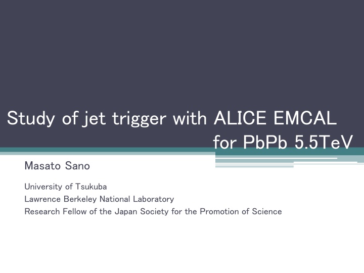study of jet trigger with alice emcal
