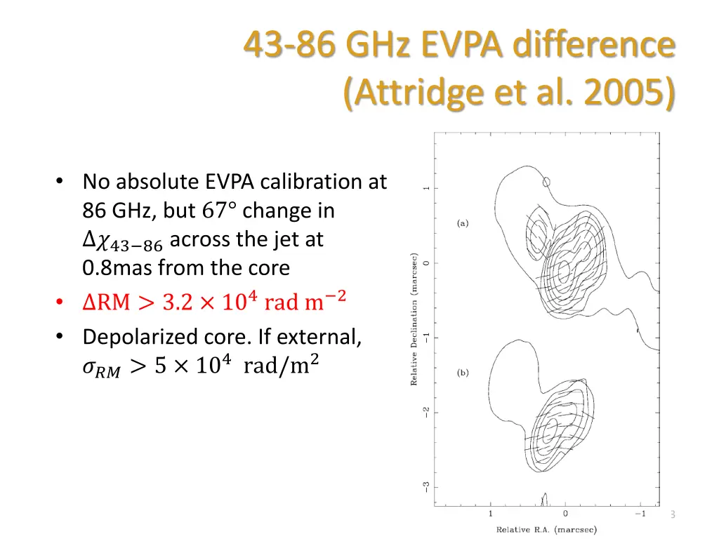 43 86 ghz evpa difference attridge et al 2005