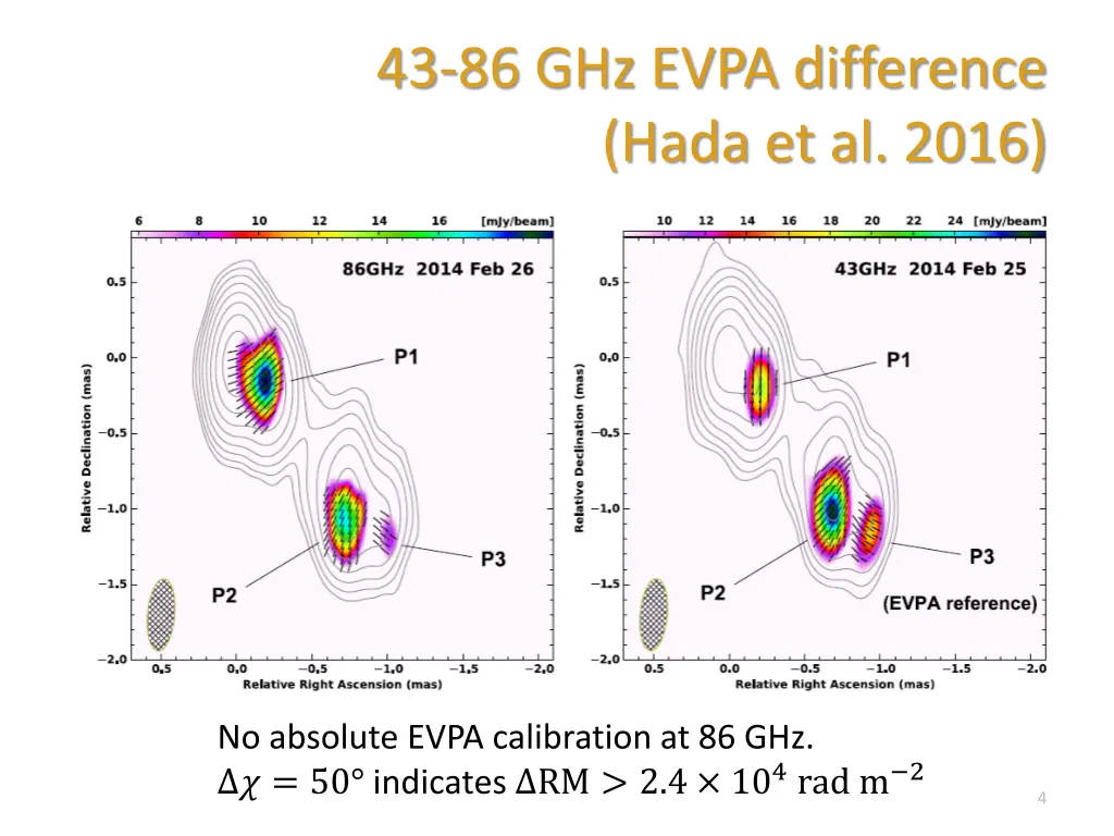 43 86 ghz evpa difference hada et al 2016