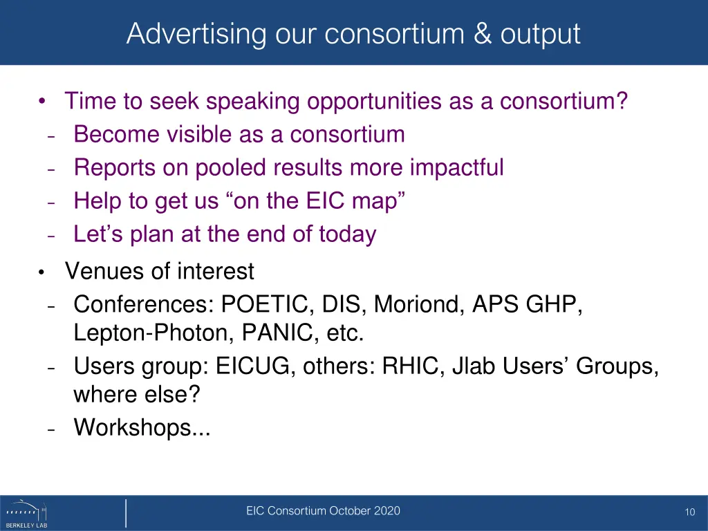 advertising our consortium output